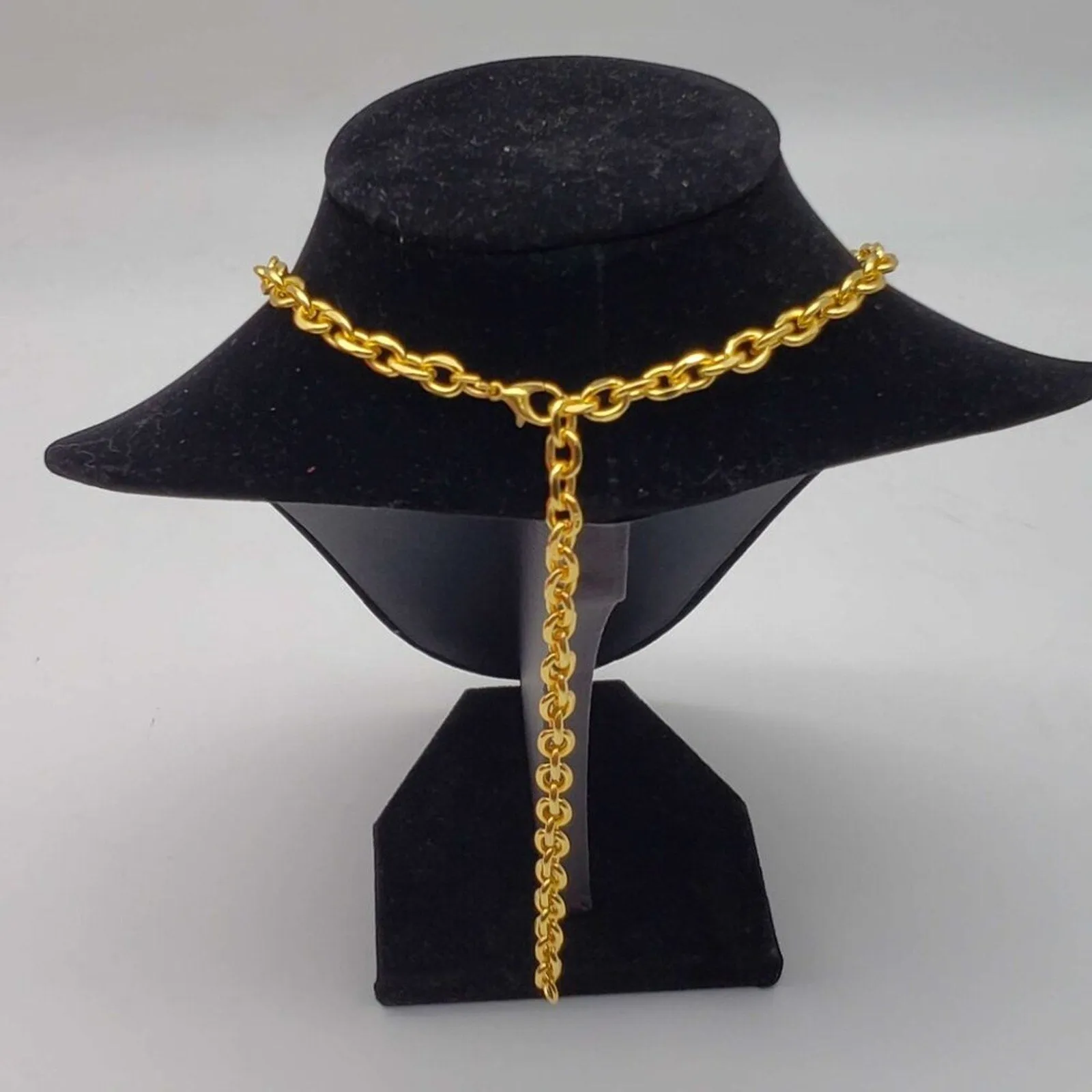 100% Auth Louis Vuitton Lock & Key w/ 18k Gold Plated Chain Necklace