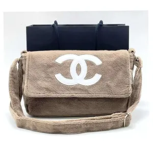 100% Authentic Chanel Precision Novelty Pile Coco Mark Beige Shoulder bag
