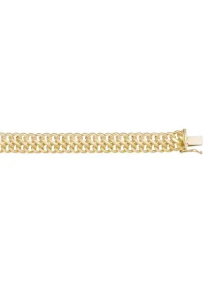 14 Karat Yellow Gold Saduza 7.0 mm Italian Bracelet