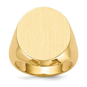 14k Yellow Gold Men's Polished Signet Ring