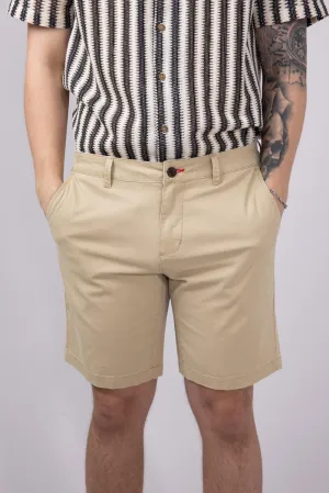 1897 Legends 9” Heavy Washed Twill Flat Front Shorts for Men in Khaki | 5GLL1223-KHAKI