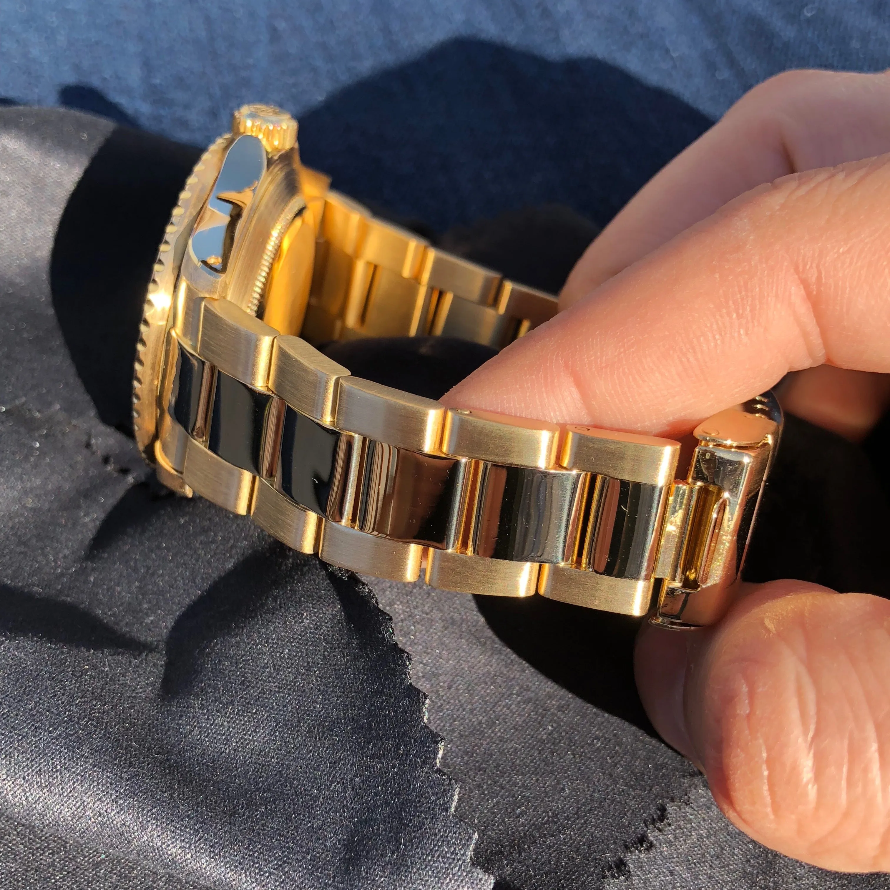 1984 Rolex Submariner 16808 Purple Color Change 18K Yellow Gold Wristwatch