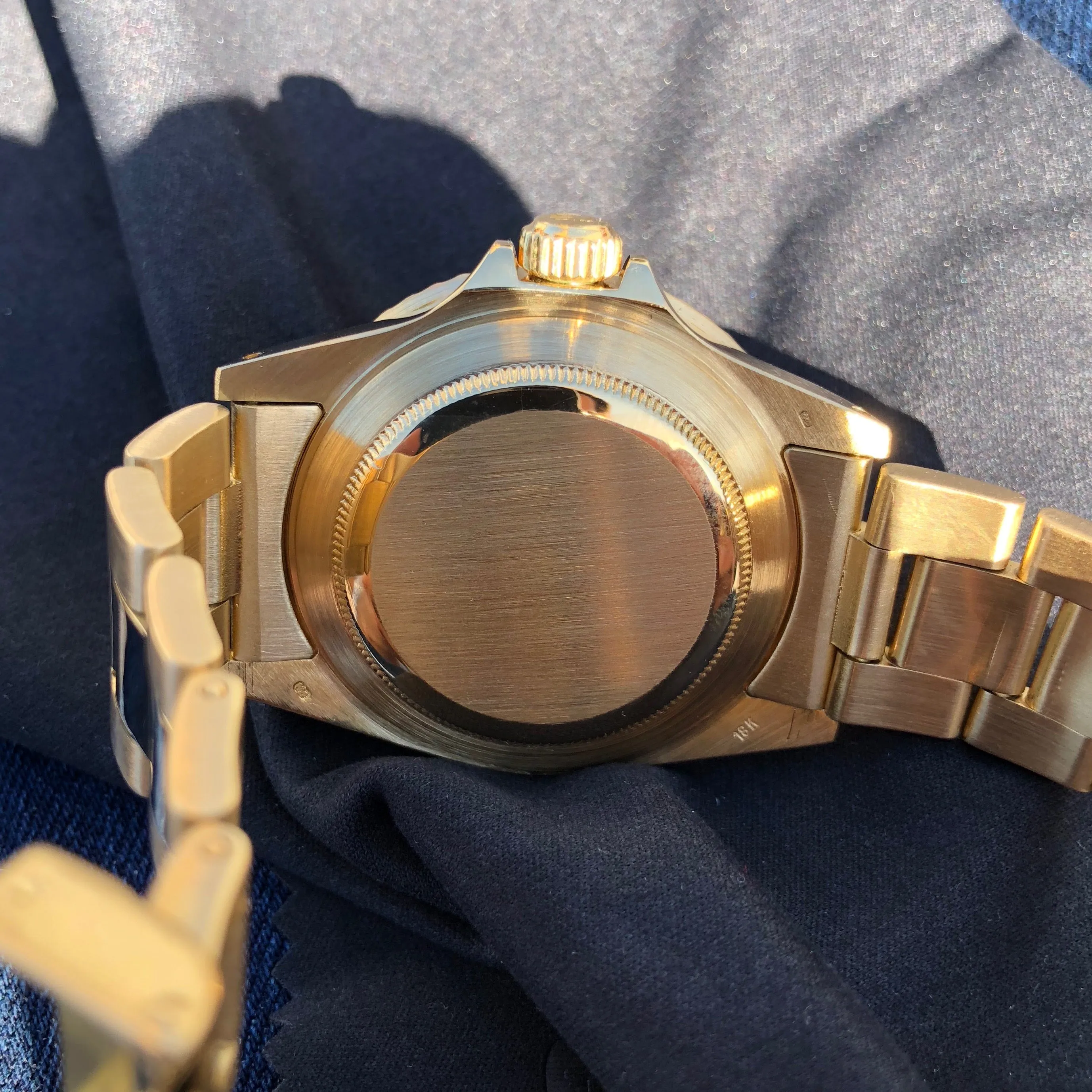 1984 Rolex Submariner 16808 Purple Color Change 18K Yellow Gold Wristwatch