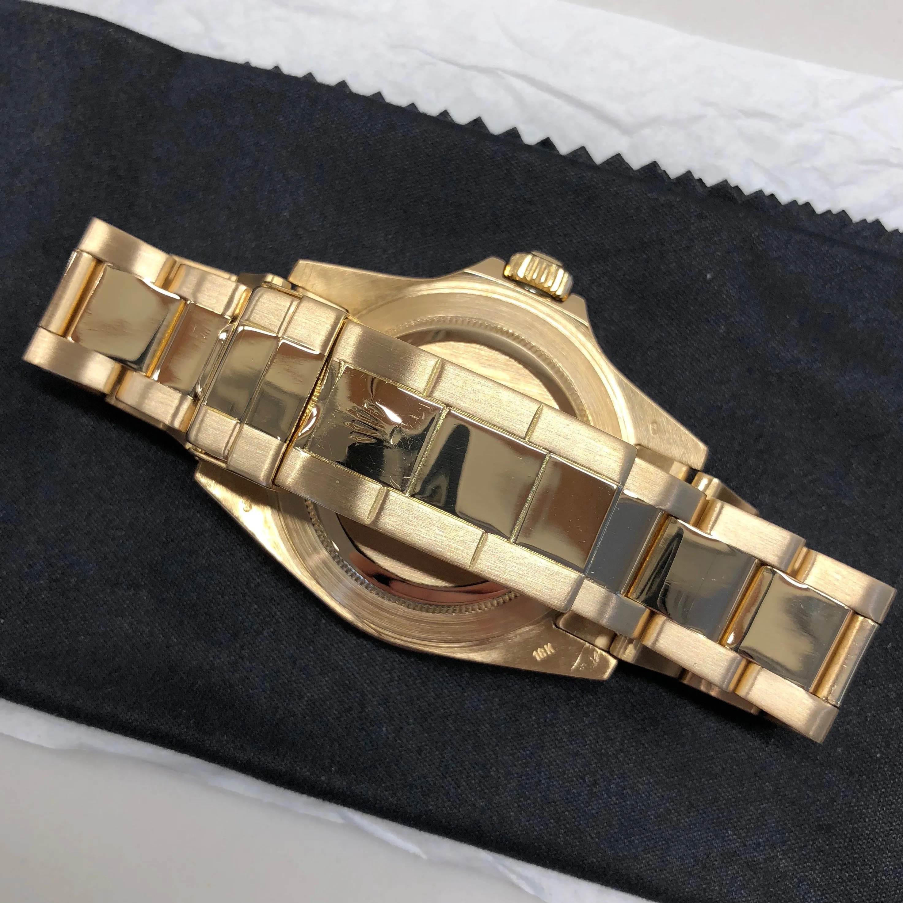 1984 Rolex Submariner 16808 Purple Color Change 18K Yellow Gold Wristwatch