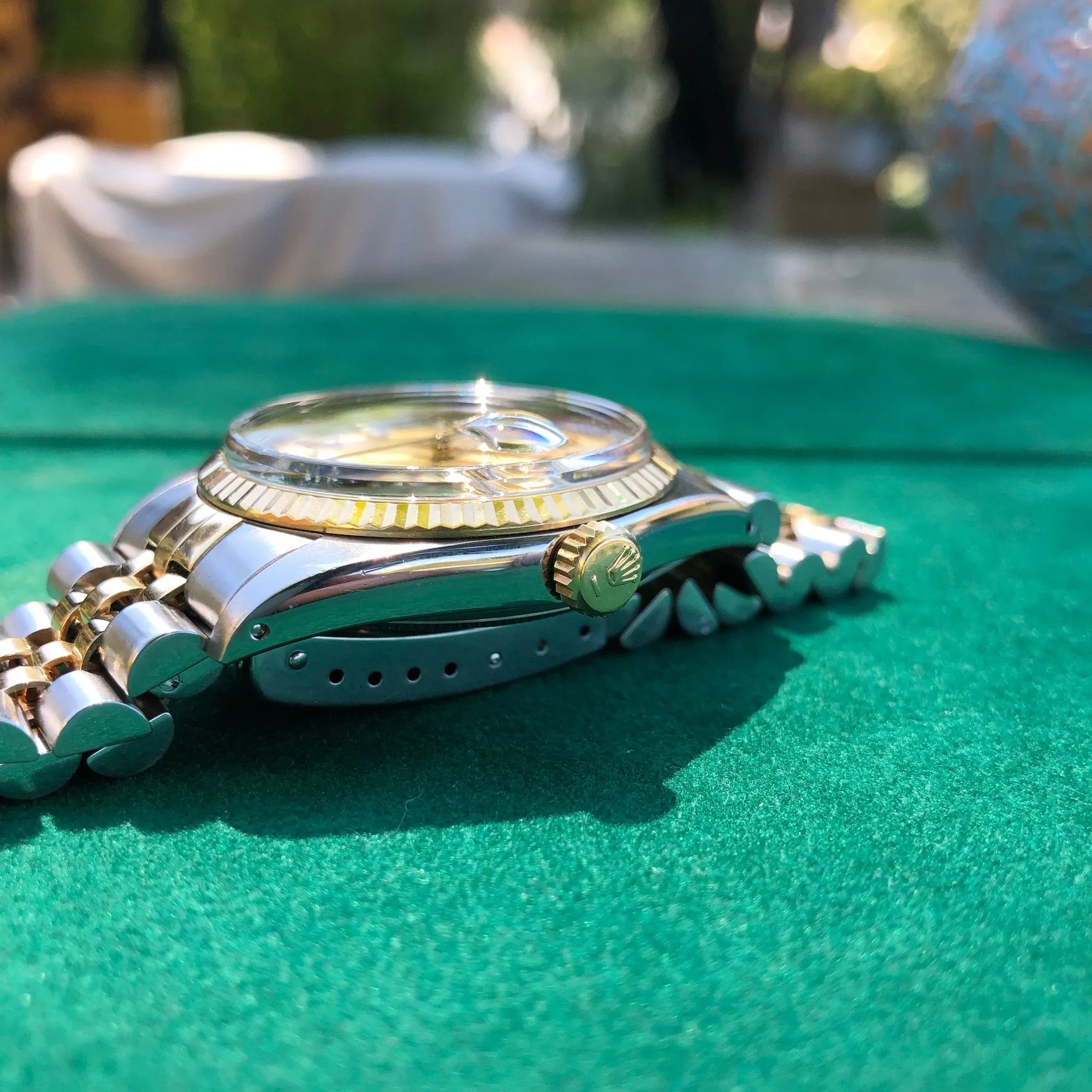 1985 Rolex Datejust 16013 Steel Gold Two Tone Jubilee Automatic Wristwatch Box Papers