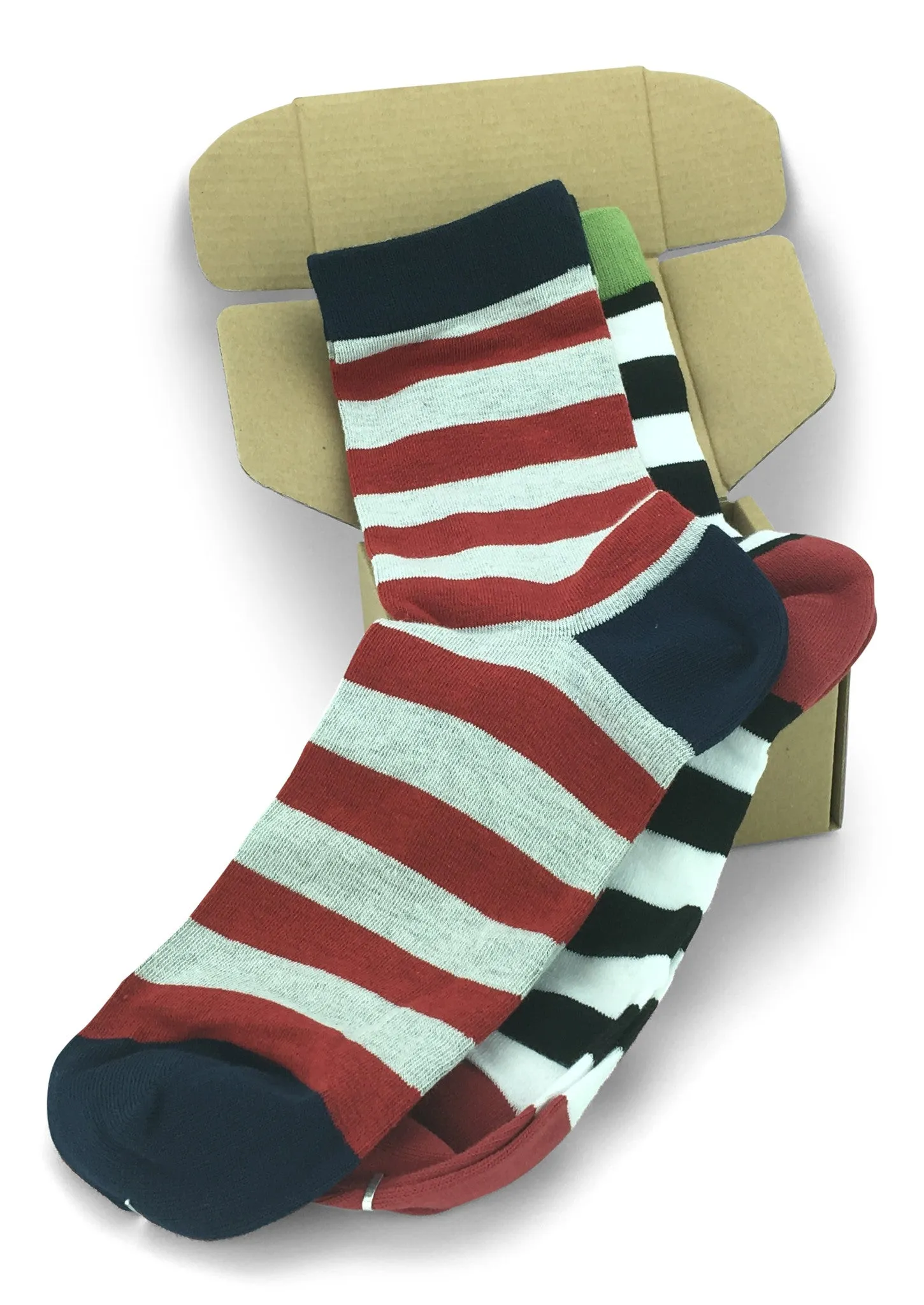 2 Pair Mens Funky Fun Colorful Cotton Socks-Hipster Power Socks-Theme Socks