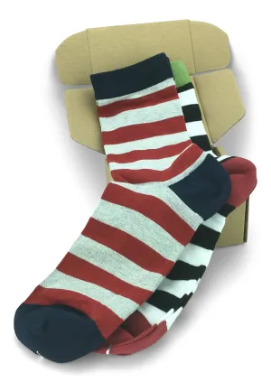 2 Pair Mens Funky Fun Colorful Cotton Socks-Hipster Power Socks-Theme Socks