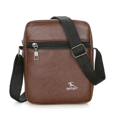 2022 Fashion Men's  PU Leather Handbags Waterproof Bag For Man Male Cross Body Shoulder Messenger Bags Men's Casual Handbags