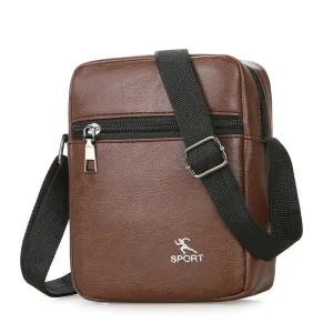 2022 Fashion Men's  PU Leather Handbags Waterproof Bag For Man Male Cross Body Shoulder Messenger Bags Men's Casual Handbags