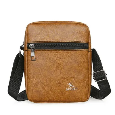 2022 Fashion Men's  PU Leather Handbags Waterproof Bag For Man Male Cross Body Shoulder Messenger Bags Men's Casual Handbags