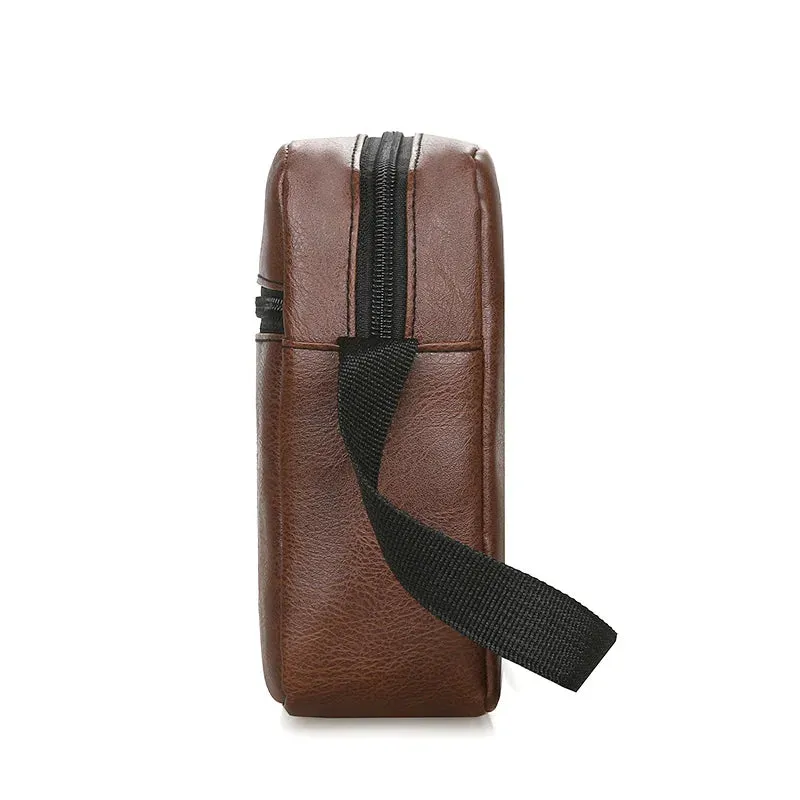 2022 Fashion Men's  PU Leather Handbags Waterproof Bag For Man Male Cross Body Shoulder Messenger Bags Men's Casual Handbags