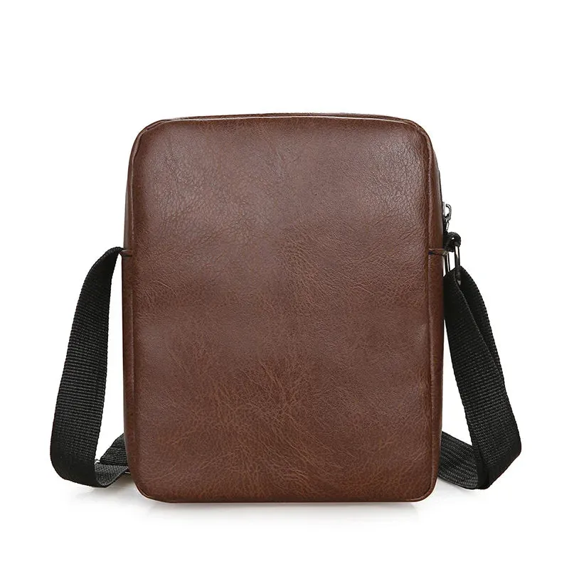 2022 Fashion Men's  PU Leather Handbags Waterproof Bag For Man Male Cross Body Shoulder Messenger Bags Men's Casual Handbags