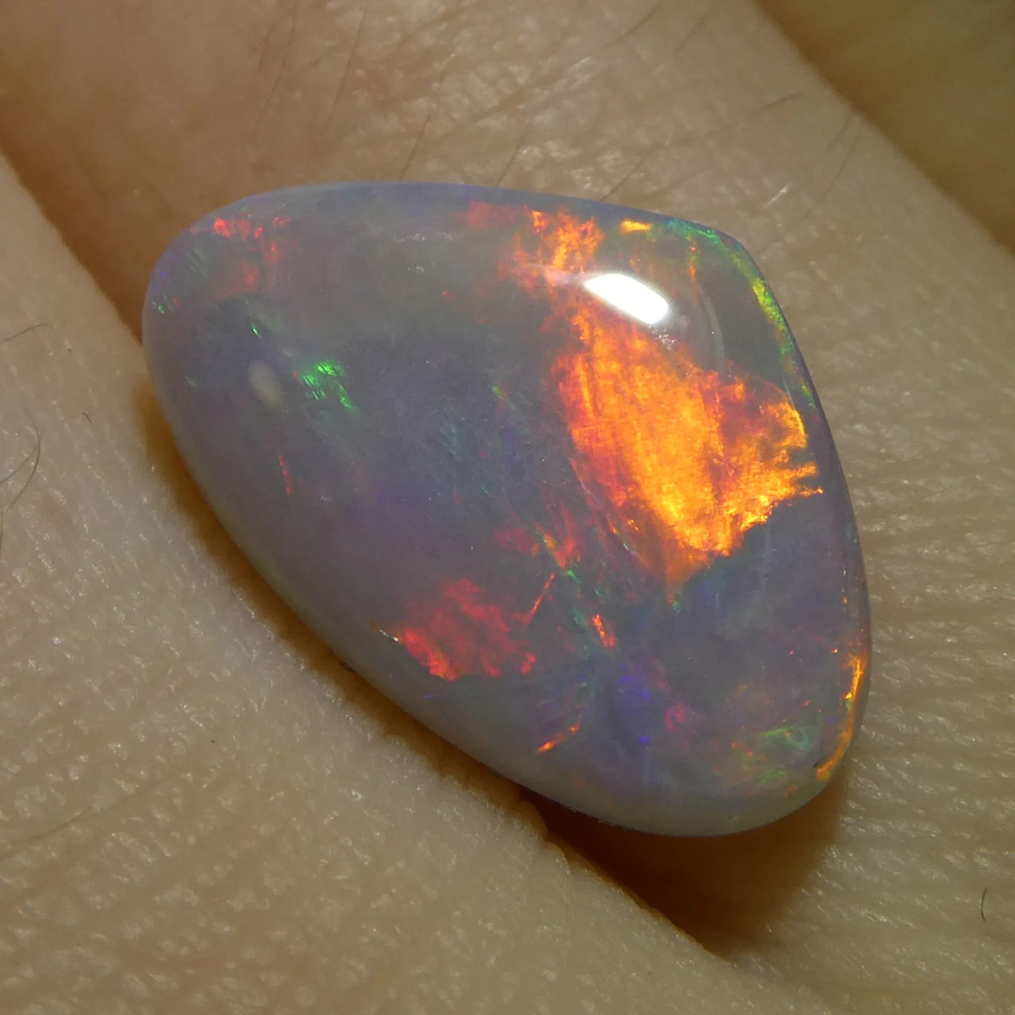 2.92ct Freeform Cabochon Gray Opal from Australia