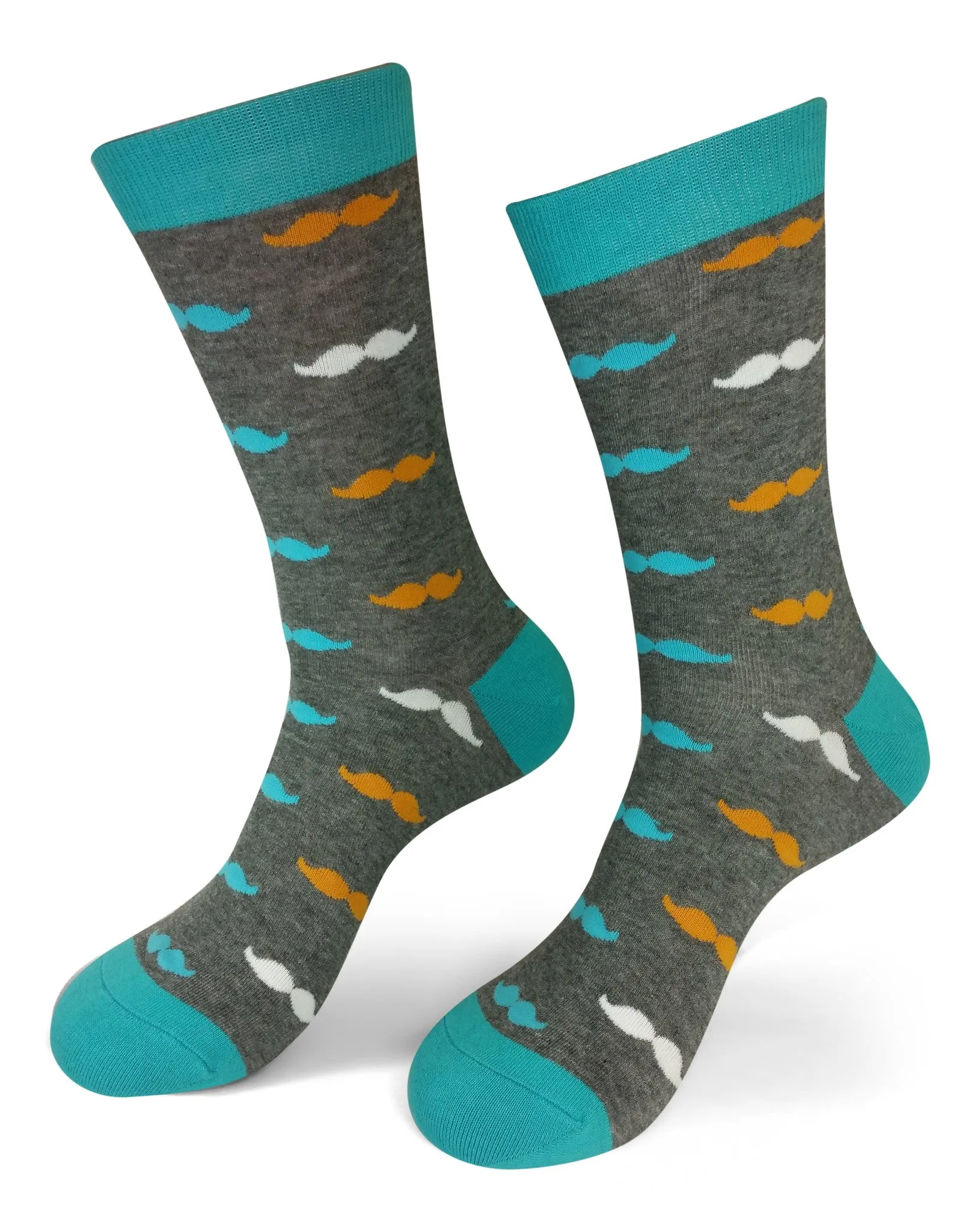 5 Pair Mens Funky Fun Colorful Socks-Hipster Power Socks-Premium Cotton Socks