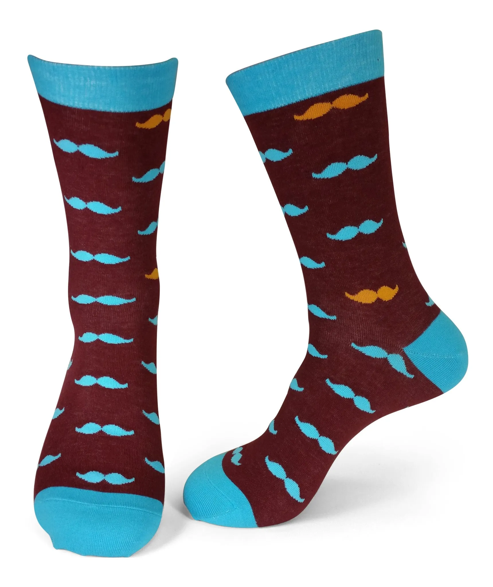 5 Pair Mens Funky Fun Colorful Socks-Hipster Power Socks-Premium Cotton Socks