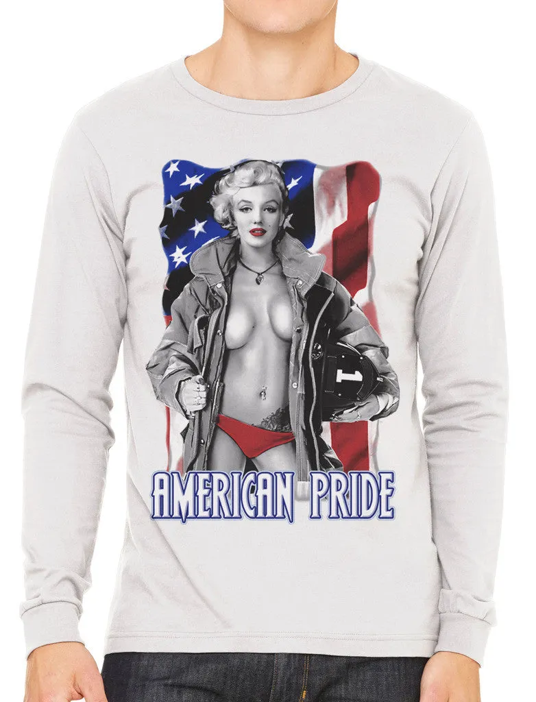 American Pride Marilyn Monroe Men's Long Sleeve T-shirt