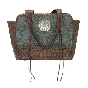 American West Handbag Annie's Secret Collection: Concealed Carry Leather Zip Top Tote
