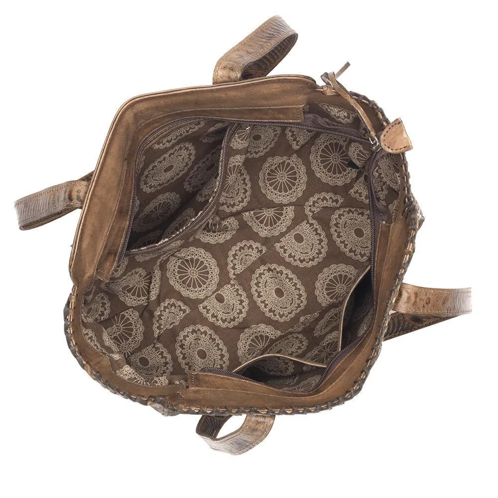 American West Handbag Annie's Secret Collection: Concealed Carry Leather Zip Top Tote