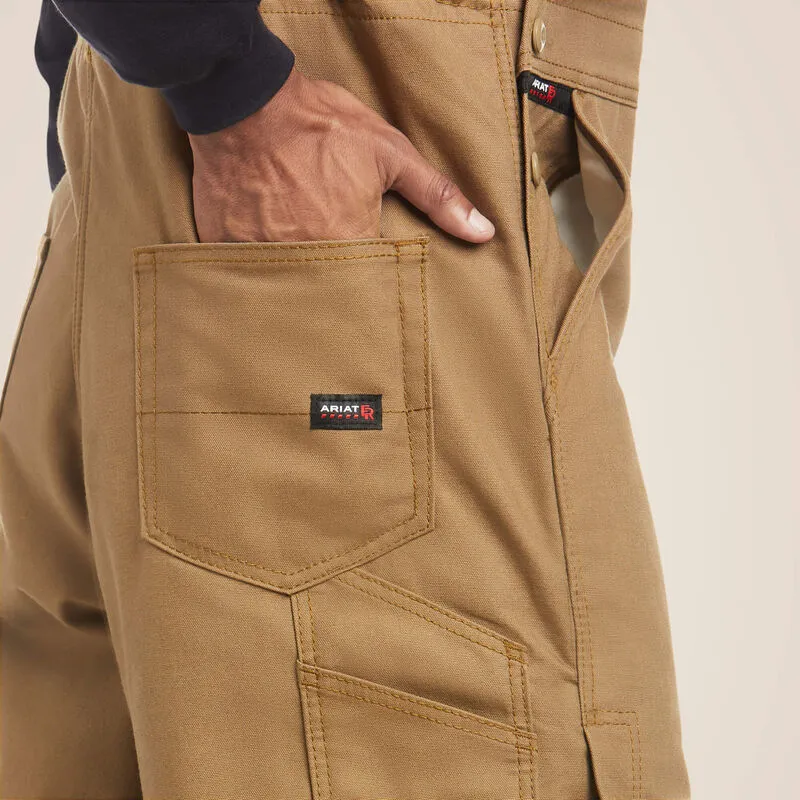 Ariat Men's Flame Resistant Insulated Overall 2.0 Water Repellent Bib Khaki - 10023459