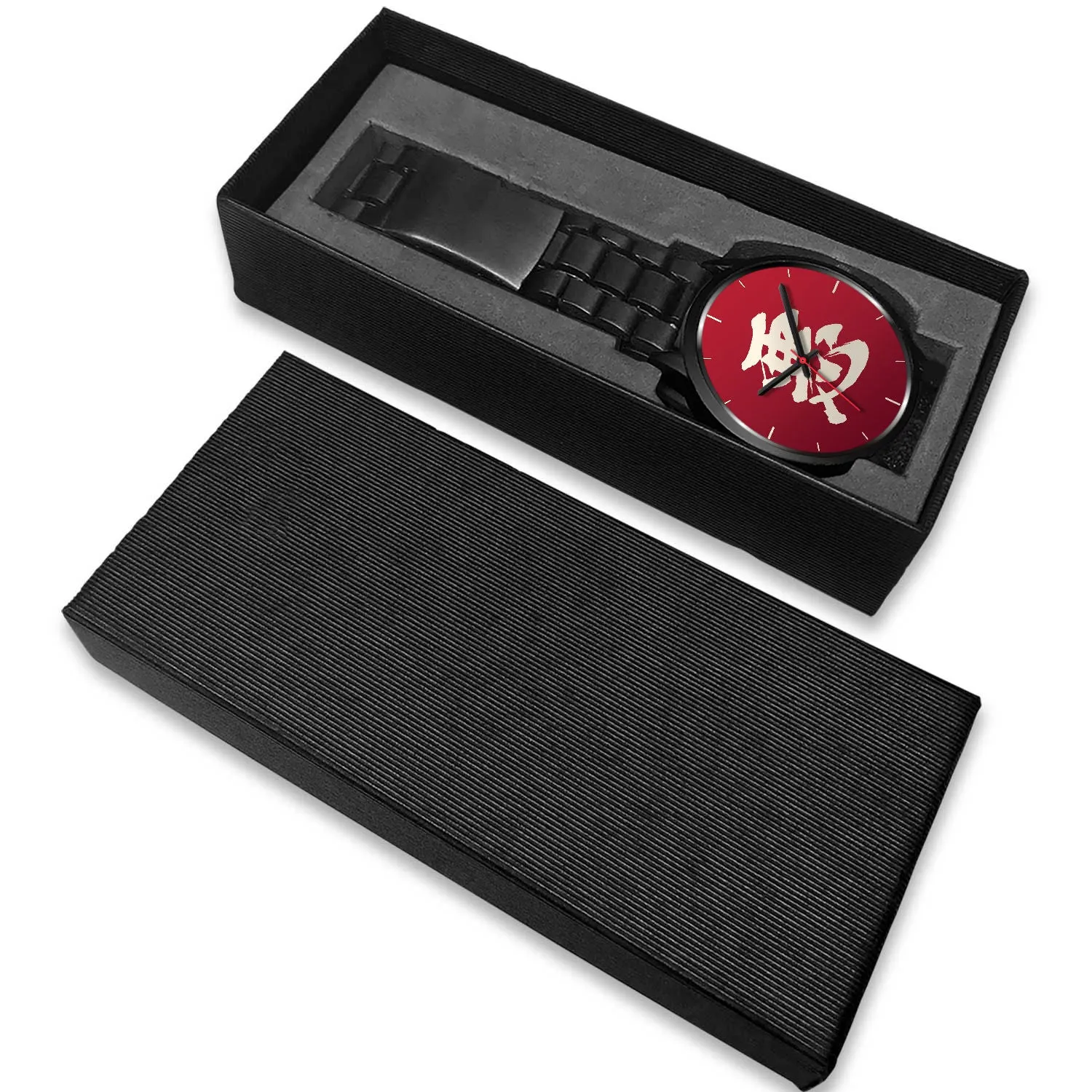 Armor King "悪" Aku Kanji Watch - Crimson Red