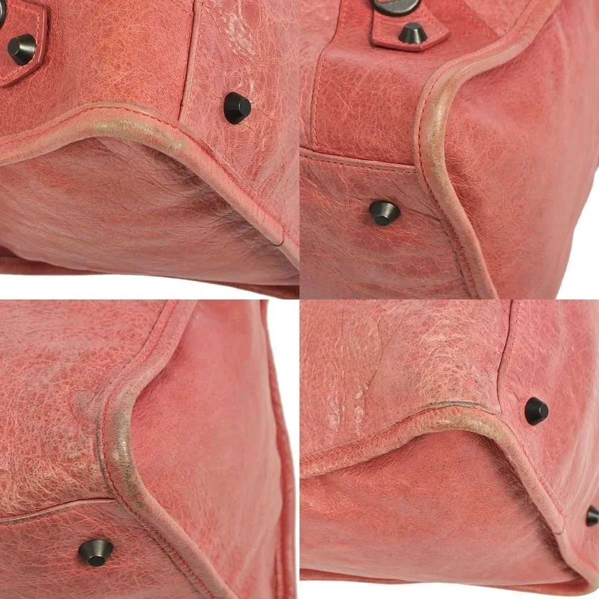 BALENCIAGA The Work Editor's Pink Leather Satchel Bag - Last Call