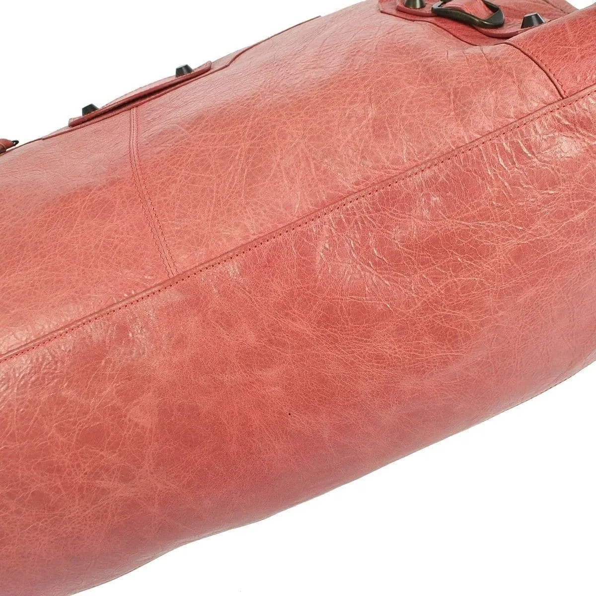 BALENCIAGA The Work Editor's Pink Leather Satchel Bag - Last Call