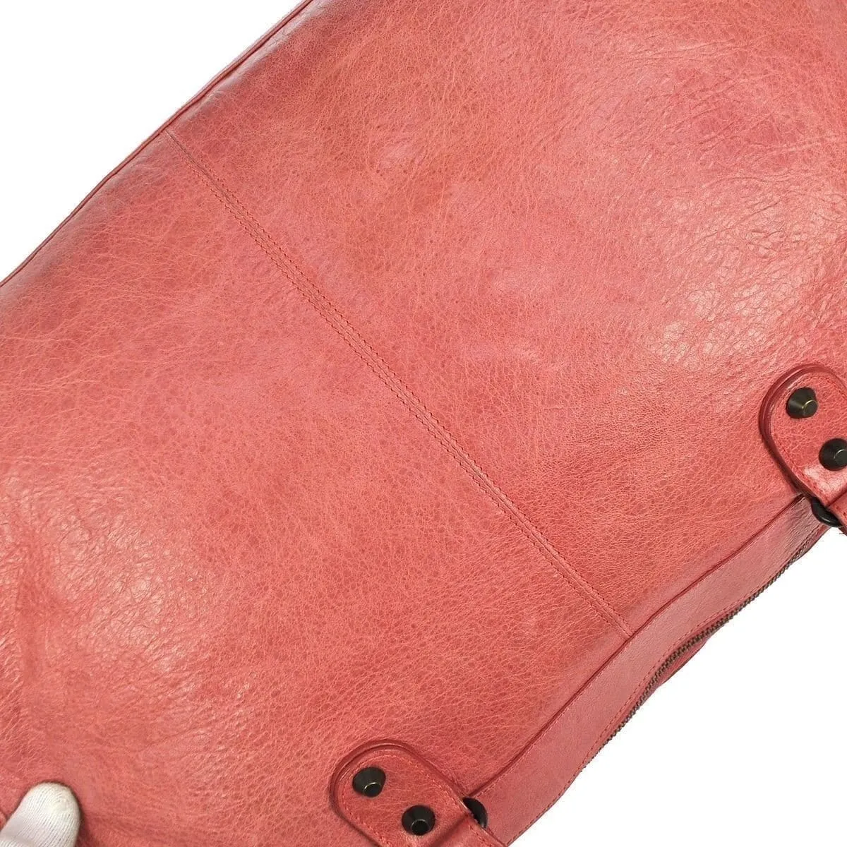 BALENCIAGA The Work Editor's Pink Leather Satchel Bag - Last Call