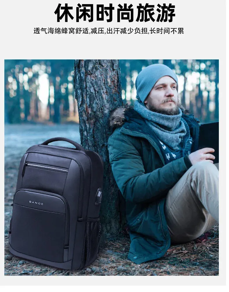 Bange Men's Designer Laptop Bag – School Bags for Boys, Tactical Business & Sports Travel Backpack for Men