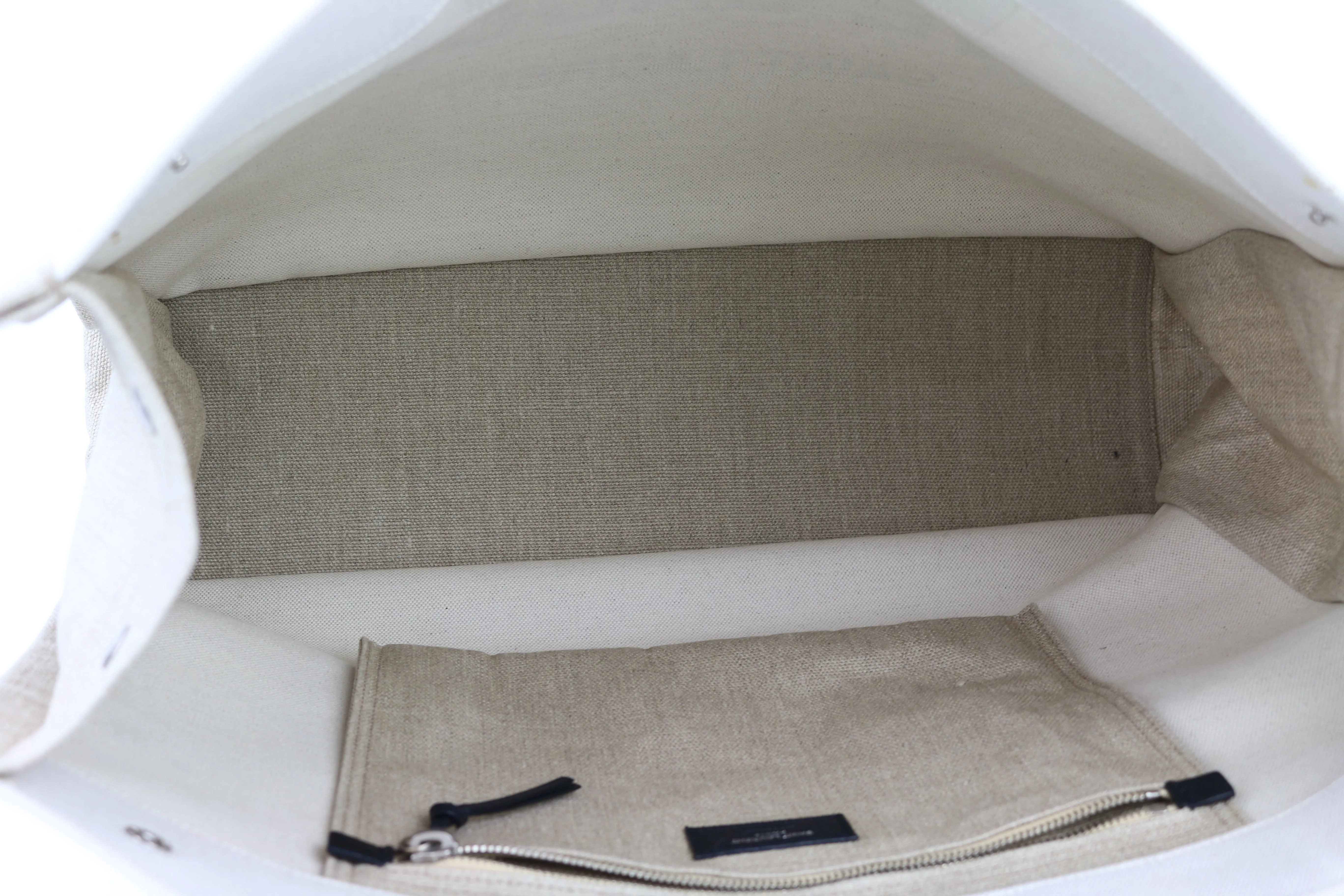 Beige Canvas Rive Gauche Tote