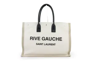 Beige Canvas Rive Gauche Tote