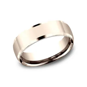 Benchmark 14K Rose Gold Plain Men's Wedding Band CF76581014KR