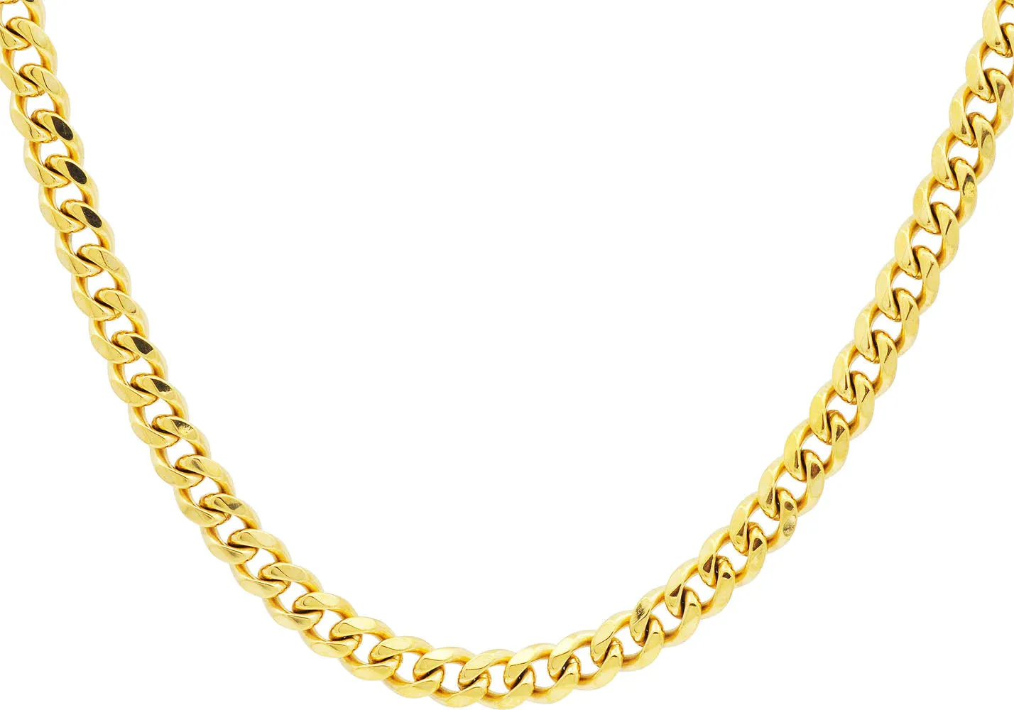 Blackjack Men's Gold-Plated SS Curb Link Chain BJS10NBL7M