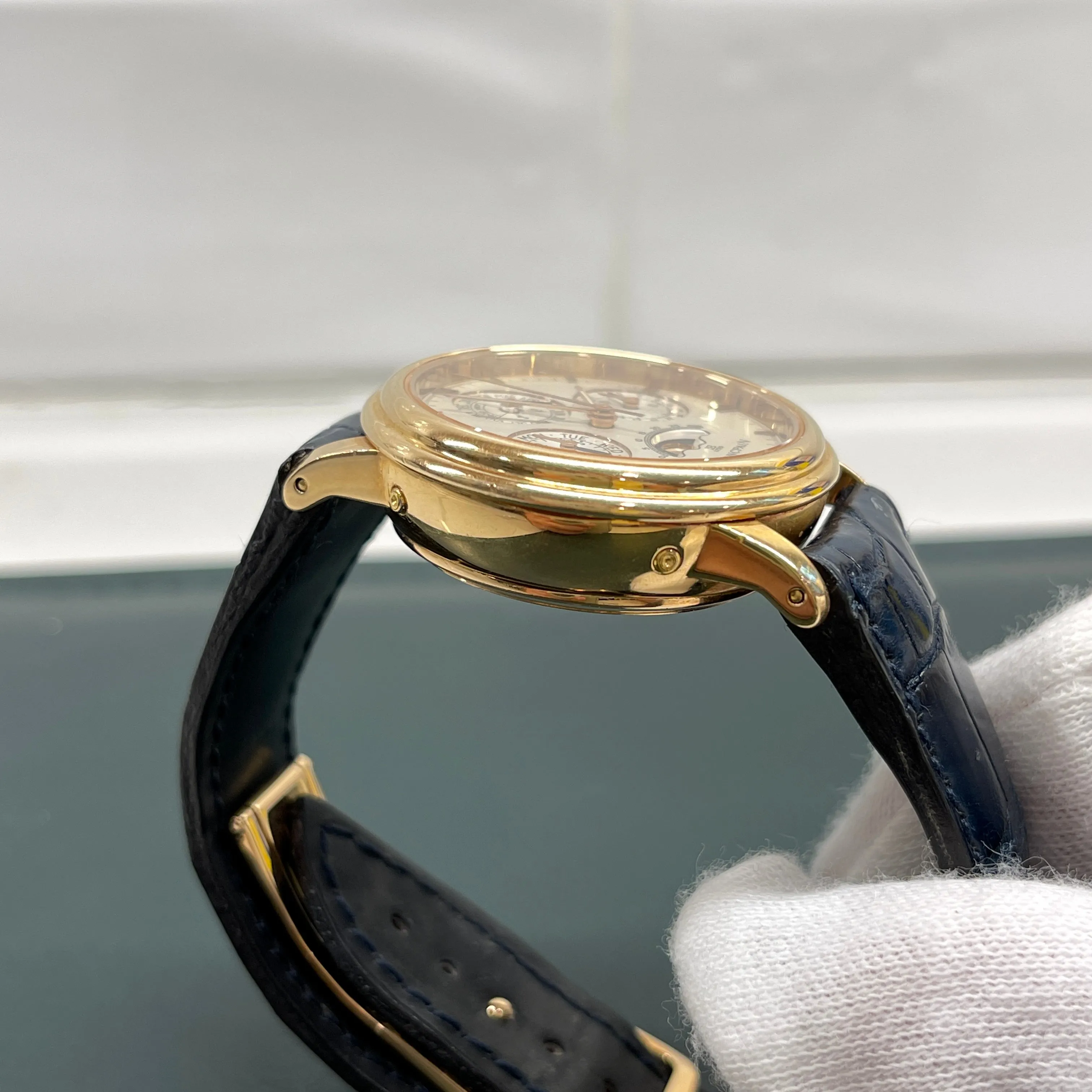 Blancpain 5585 Perpetual Calendar Chronograph Moonphase Leap Year 18K Rose Gold Automatic Wristwatch