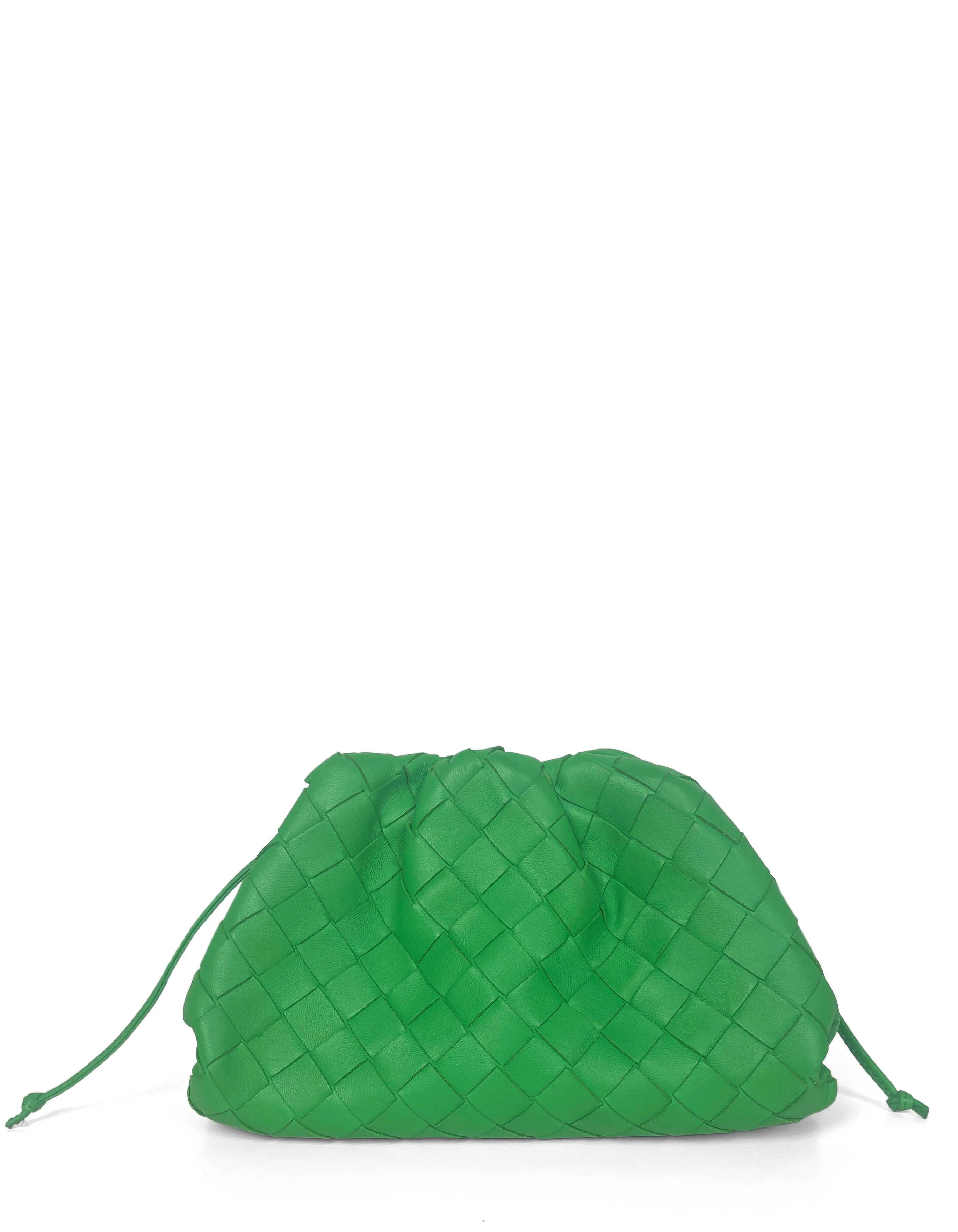 Bottega Veneta Green Intrecciato Leather The Mini Pouch Crossbody Bag