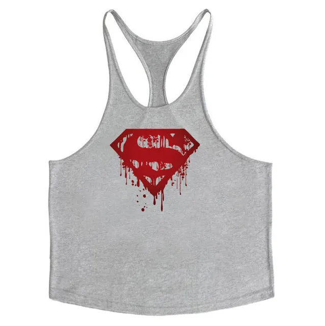 Brand Men's Muslce Vest Tank Tops Bodybuilding Fitness Men Cotton Singlets Plus size O-Neck Tank Man Sporting Sleeveless Shirt