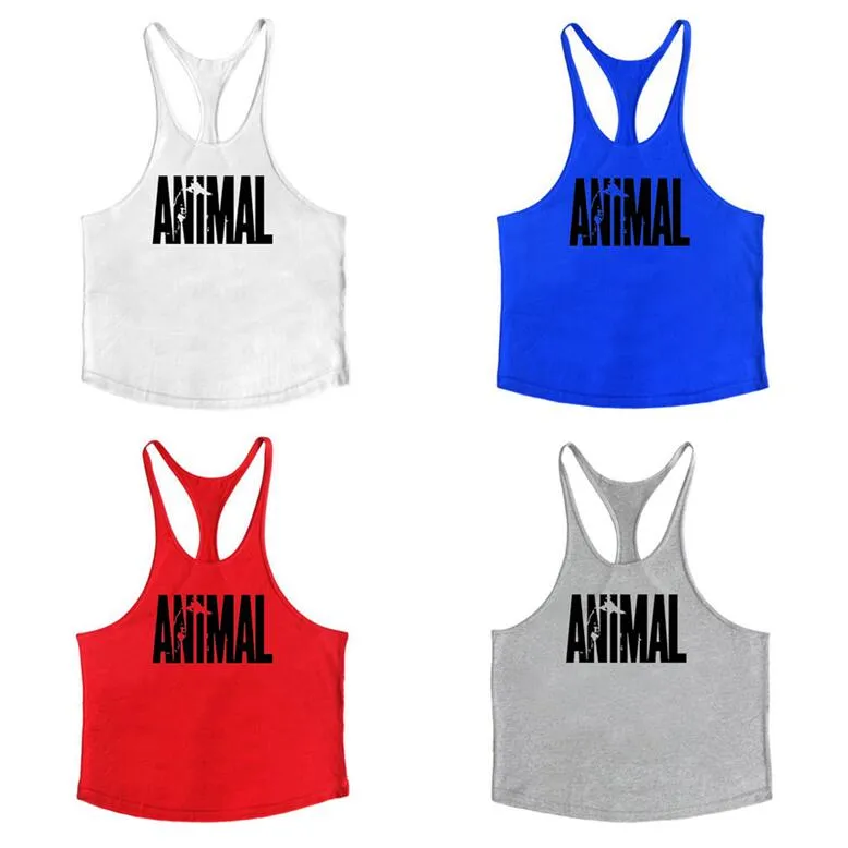 Brand Men's Muslce Vest Tank Tops Bodybuilding Fitness Men Cotton Singlets Plus size O-Neck Tank Man Sporting Sleeveless Shirt