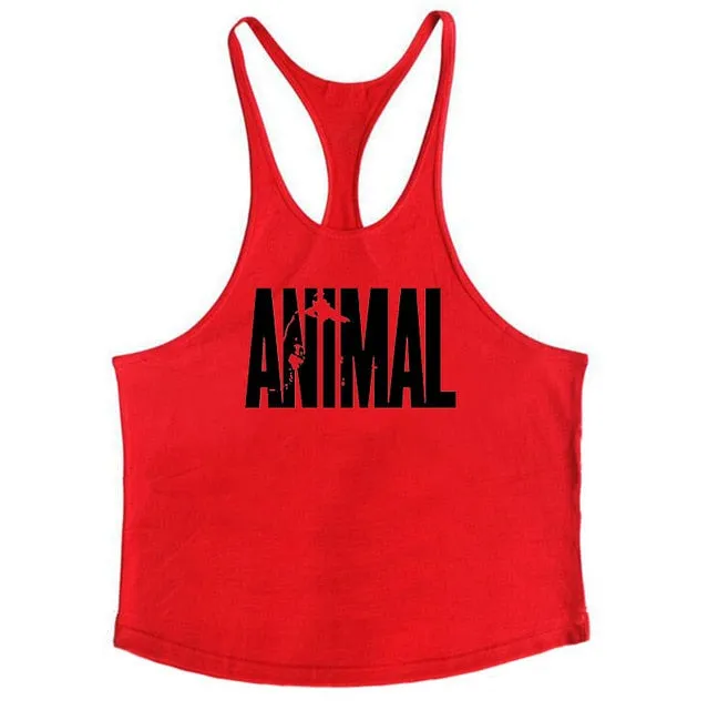 Brand Men's Muslce Vest Tank Tops Bodybuilding Fitness Men Cotton Singlets Plus size O-Neck Tank Man Sporting Sleeveless Shirt
