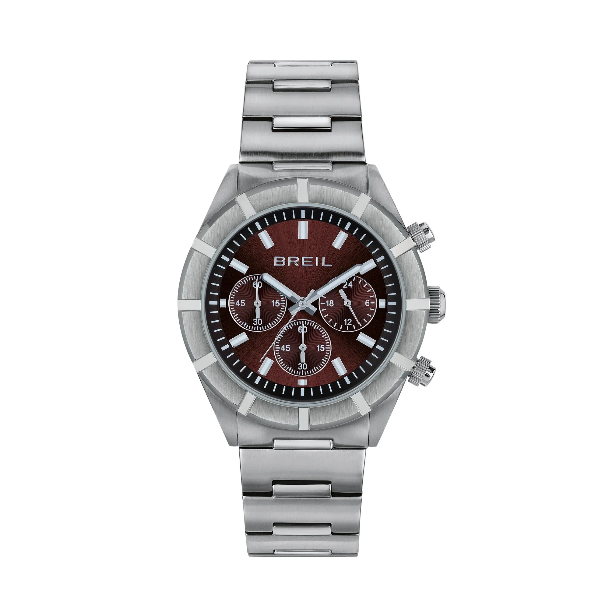 Breil watch b 12 h chrono 42mmmm bordeaux quartz steel tw2072