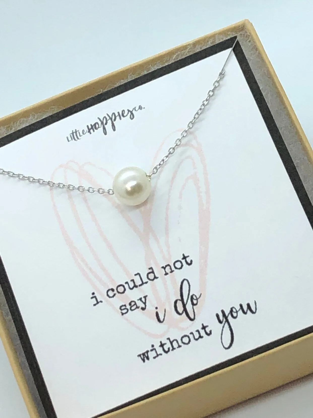 Bridesmaid proposal, bridesmaids gifts, bridesmaid necklace, wedding party gift, I couldn&#39;t say I do without you, gift set for bridesmaid