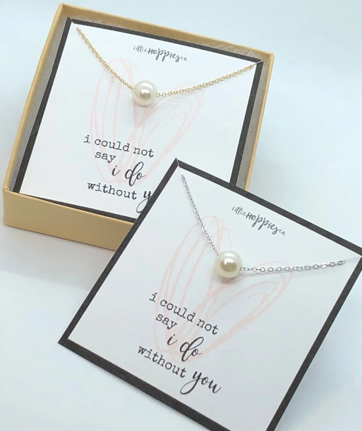 Bridesmaid proposal, bridesmaids gifts, bridesmaid necklace, wedding party gift, I couldn&#39;t say I do without you, gift set for bridesmaid