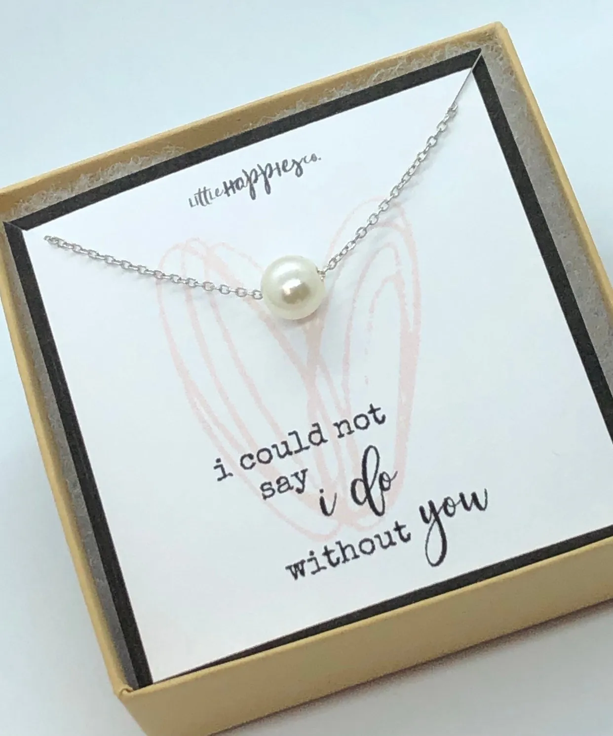 Bridesmaid proposal, bridesmaids gifts, bridesmaid necklace, wedding party gift, I couldn&#39;t say I do without you, gift set for bridesmaid
