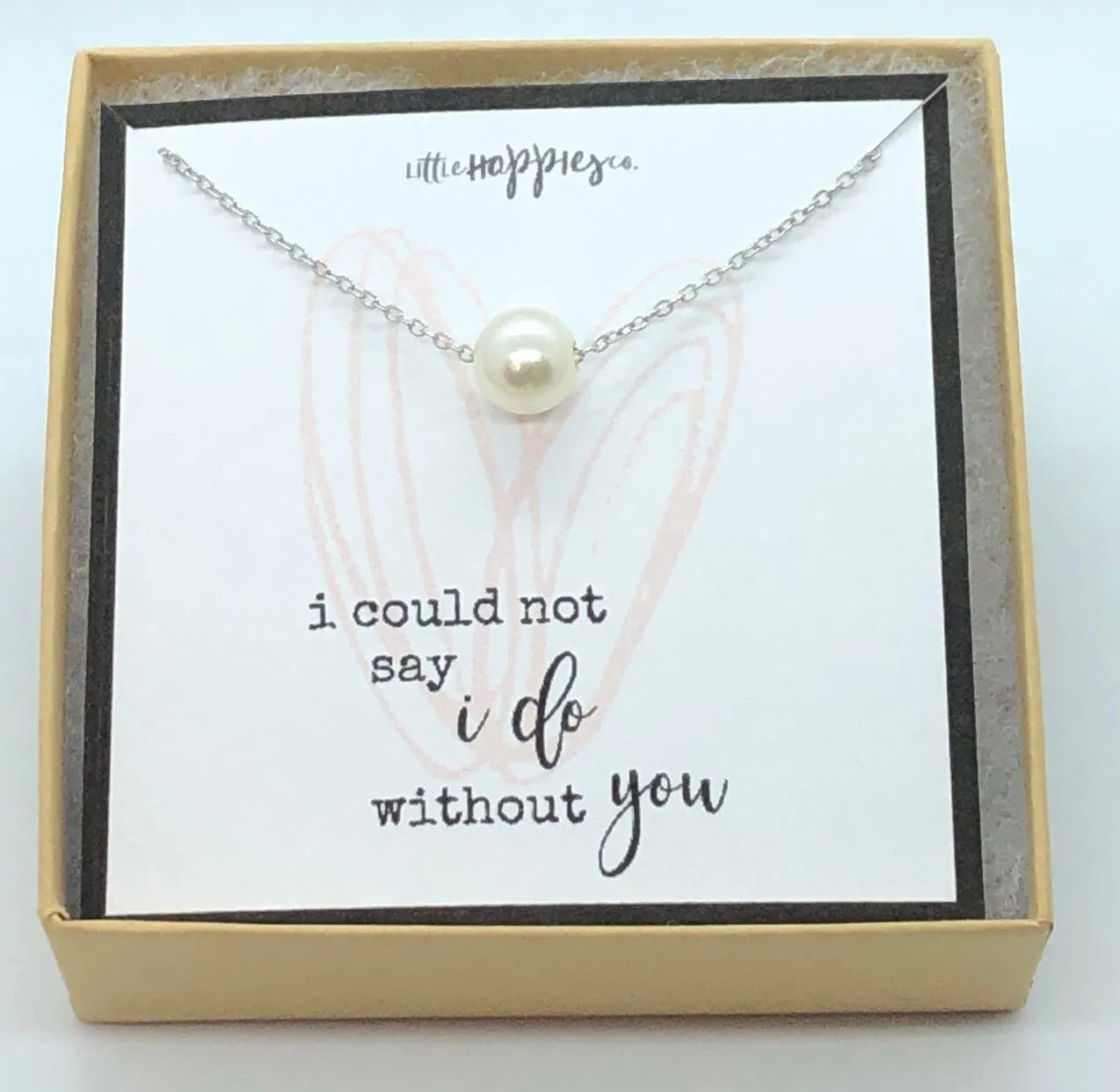 Bridesmaid proposal, bridesmaids gifts, bridesmaid necklace, wedding party gift, I couldn&#39;t say I do without you, gift set for bridesmaid