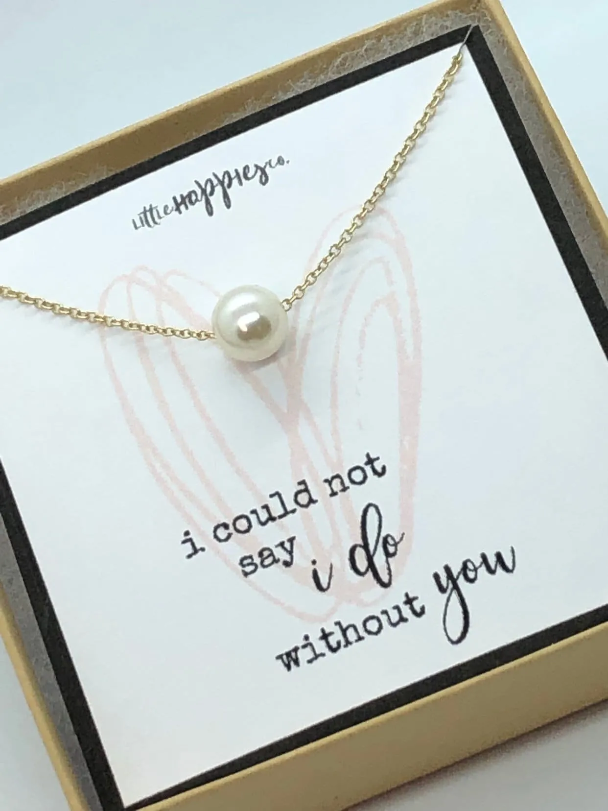 Bridesmaid proposal, bridesmaids gifts, bridesmaid necklace, wedding party gift, I couldn&#39;t say I do without you, gift set for bridesmaid