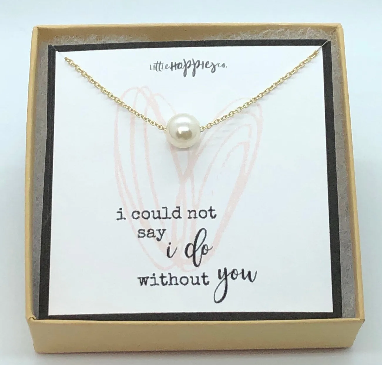 Bridesmaid proposal, bridesmaids gifts, bridesmaid necklace, wedding party gift, I couldn&#39;t say I do without you, gift set for bridesmaid