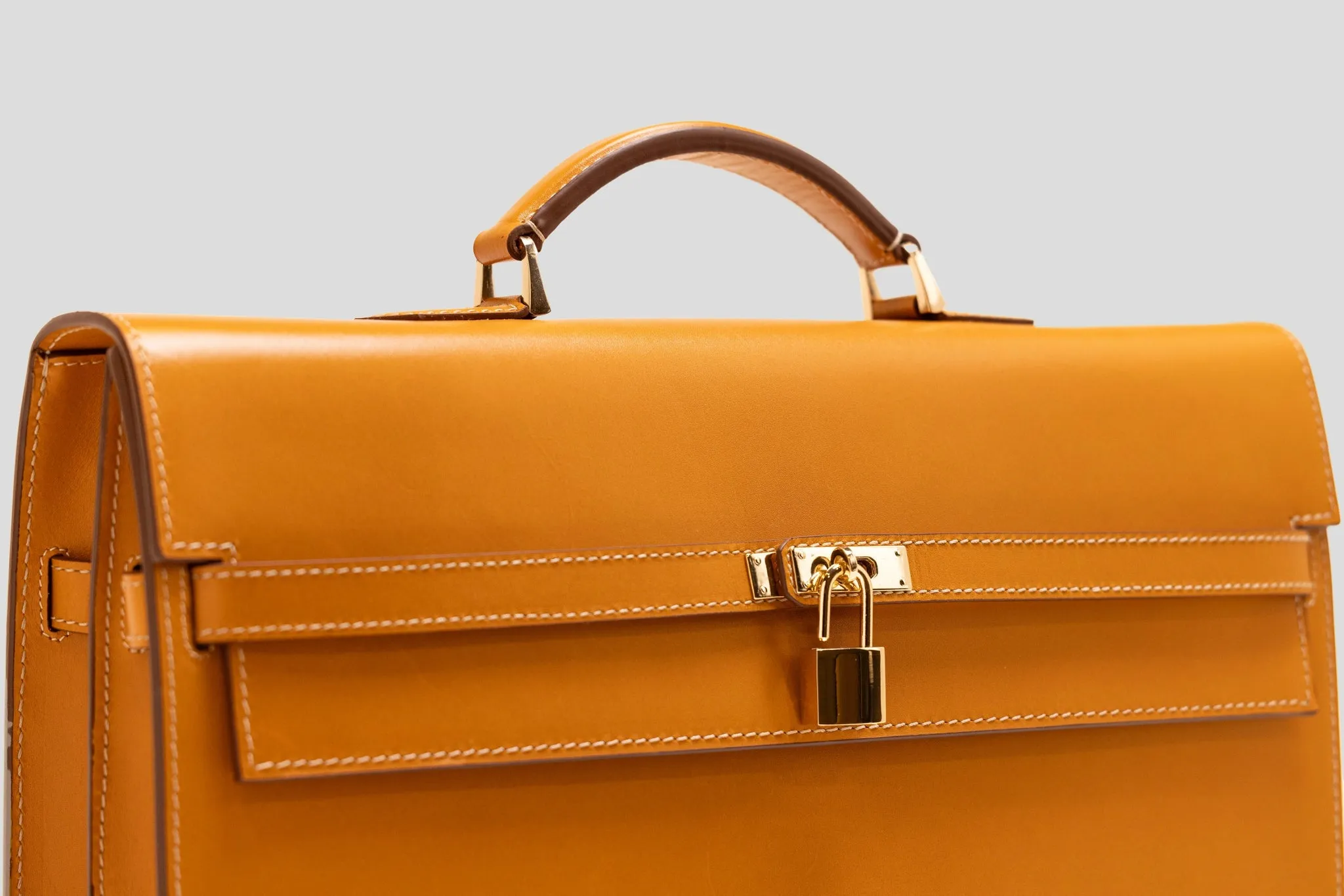 Briefcase - Box Calf Mustard