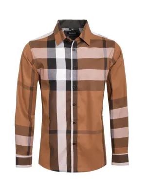 Brown Berry Print Long Sleeve Shirt
