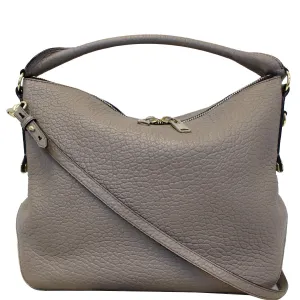 BURBERRY Ledbury Grain Leather Hobo Shoulder Bag