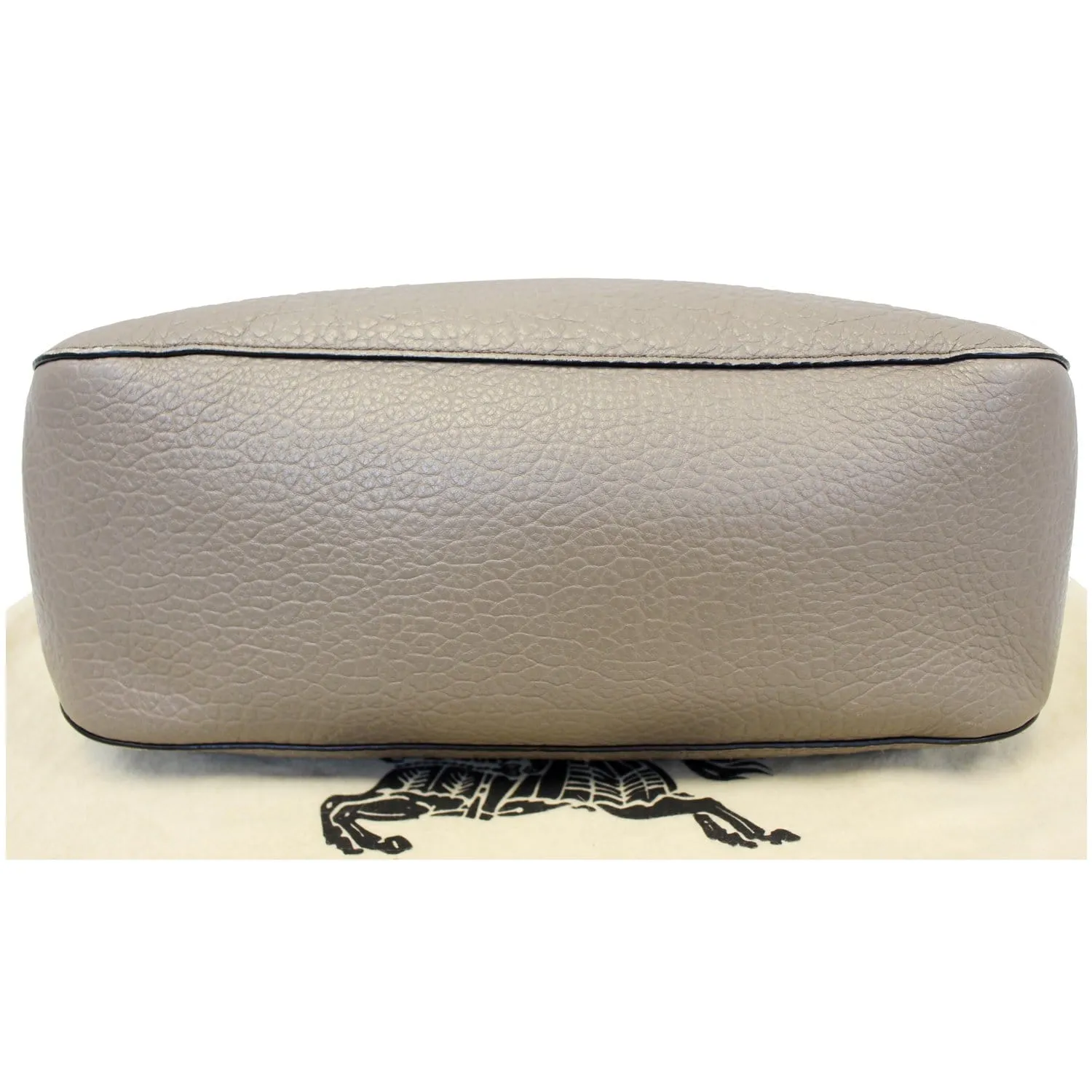 BURBERRY Ledbury Grain Leather Hobo Shoulder Bag