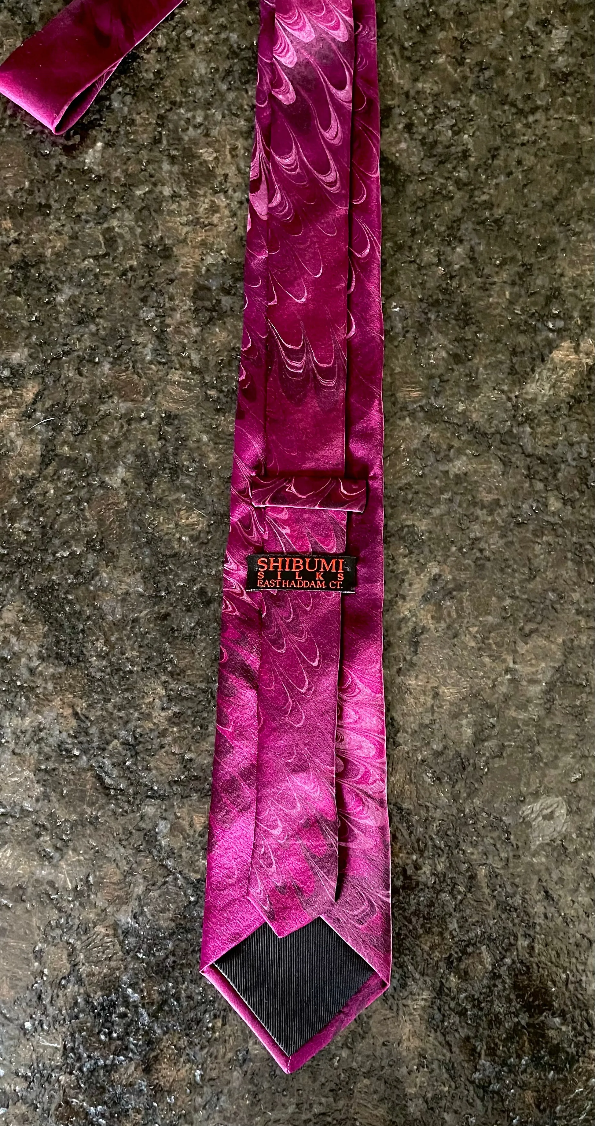 Burgundy Combed Pattern 3” Silk Tie