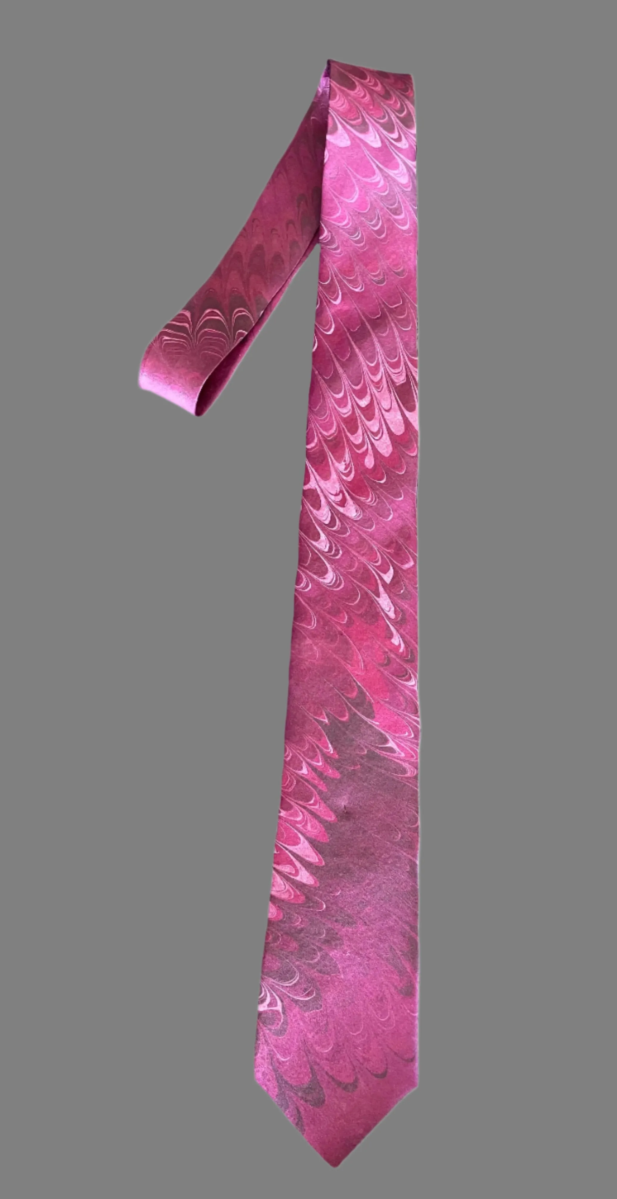 Burgundy Combed Pattern 3” Silk Tie